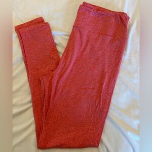 Lularoe Tall and Curvy Leggings, Red Heathered